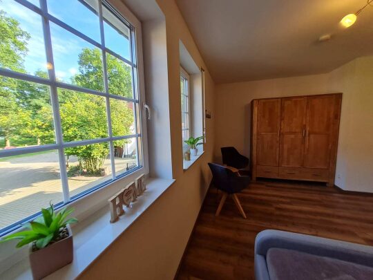 Ausblick Innenhof Ferienwohnung Landliebe | Unterbringung | Ferienhof & Reiterhof Lünzen