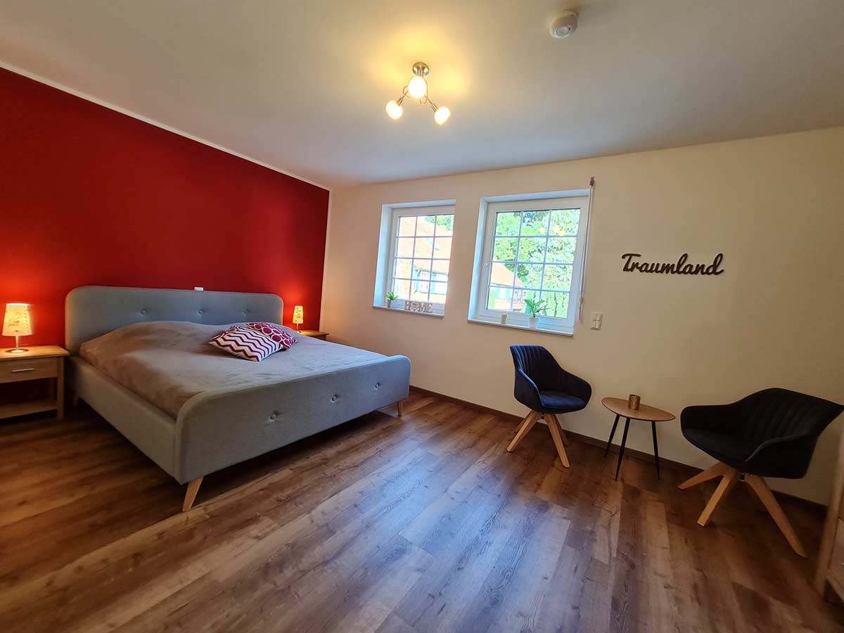 Schlafzimmer Ferienwohnung Landliebe | Unterbringung | Ferienhof & Reiterhof Lünzen