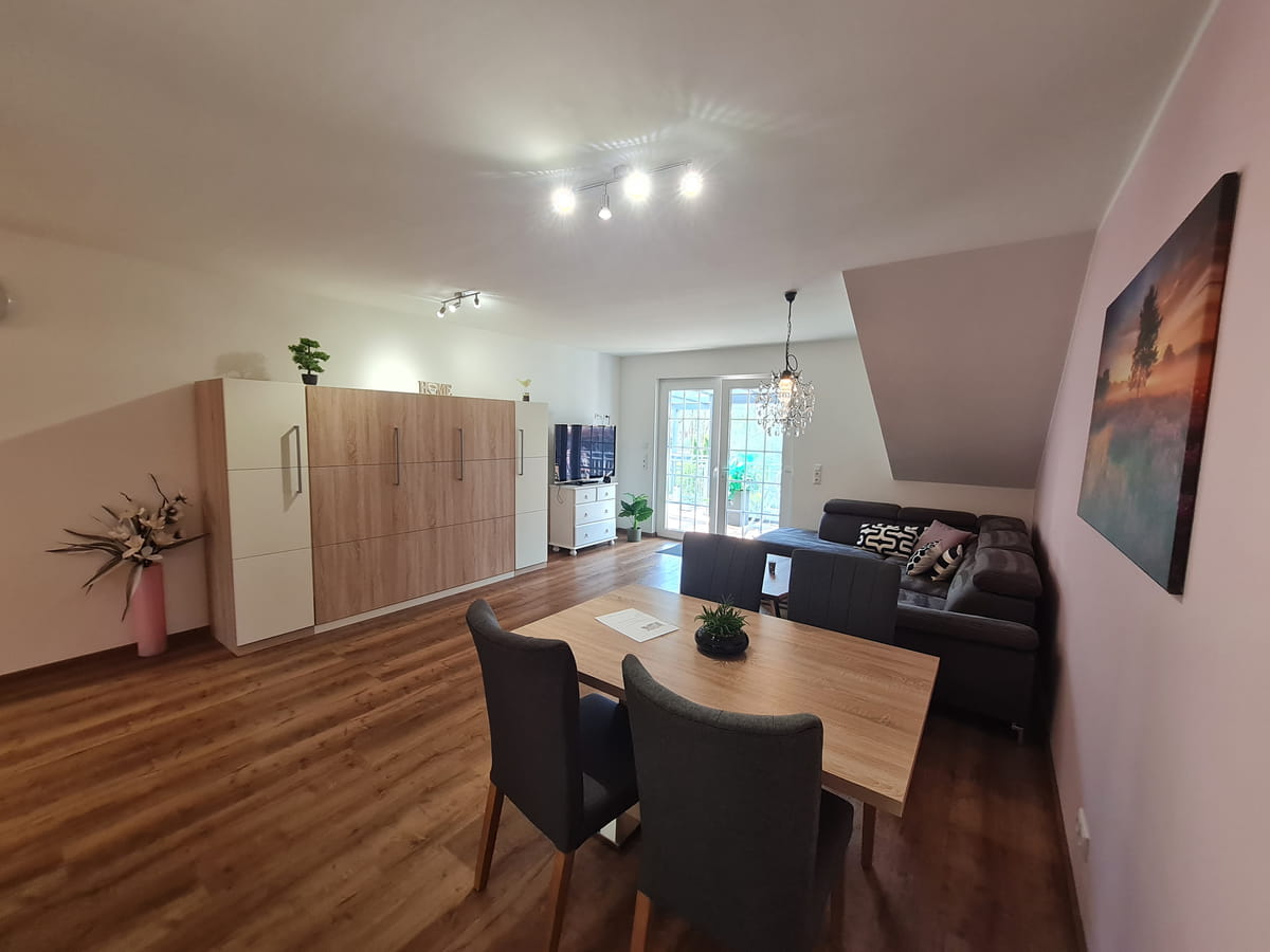 Wohnbereich Ferienwohnung Heidetraum | Unterbringung | Ferienhof & Reiterhof Lünzen